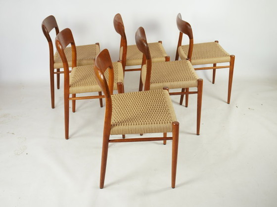Image 1 of 6xNiels Otto Möller Teakholz Stühle Danish Design Mid Century 60er