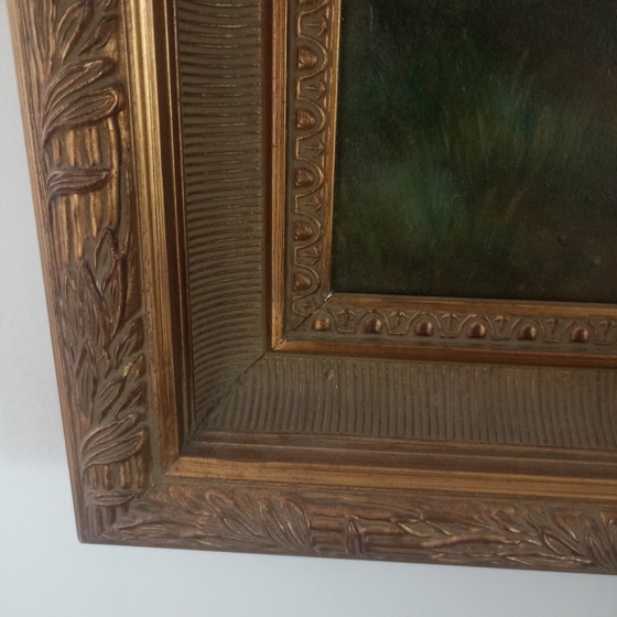 Image 1 of Impressive Floral Still Life "A. Jordin" – 120 cm high – Includes Luxury Frame