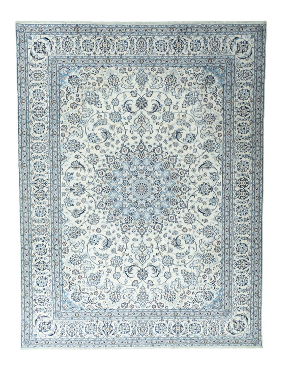 Image 1 of Hand Knotted Nain Carpet With Silk - 386 X 293 Cm