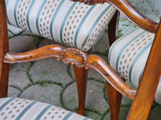 Set of 6 Vintage Chippendale Revival Style Chairs – Dining chairs, Wood (photo 3 of 10)