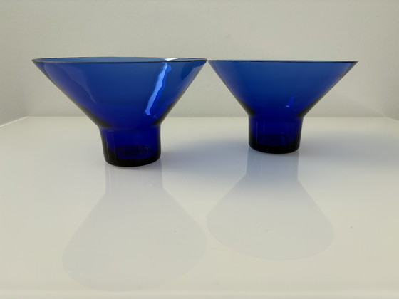 Image 1 of Mid Century Classic martiniglazen in kobaltblauw