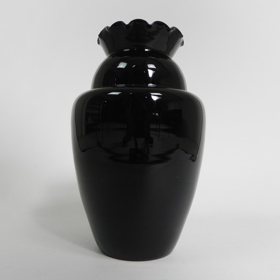 Image 1 of Art-Déco-Vase mit geripptem Rand, Doyen, Boom, 1930er Jahre