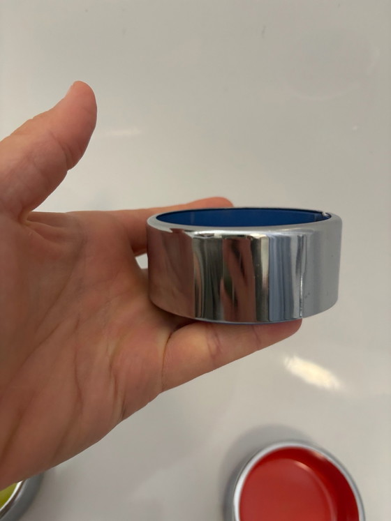 Space Age "Tower" Ashtray, Isamu Kenmochi for IPPAG, vintage 1970, Decorative Objects, Chrome, Plastic (photo 13 of 15)