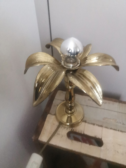 Lampe de table Hollywood Regency Palm Tree par Willy Daro pour Massive