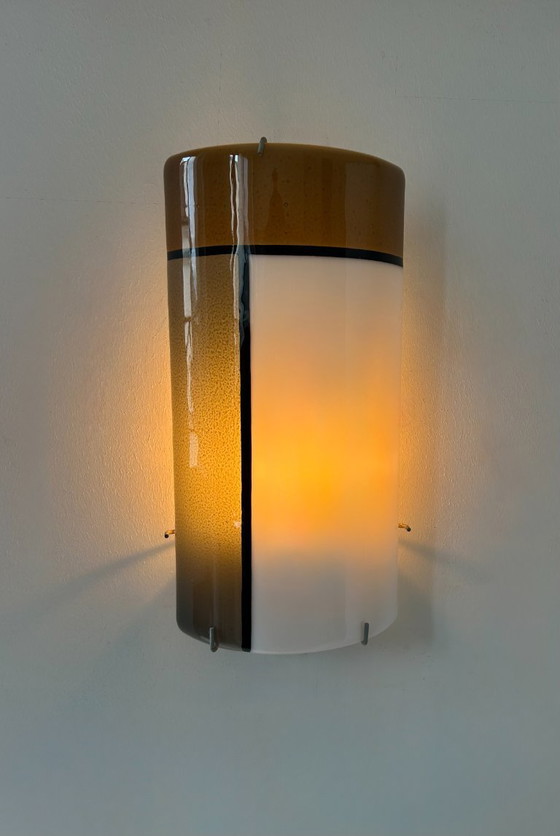 Image 1 of Vintage tempered glass wall lamp, Italy, 1980