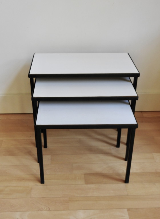 Image 1 of Set Side Tables 1960s Design - Double Sided Leaf