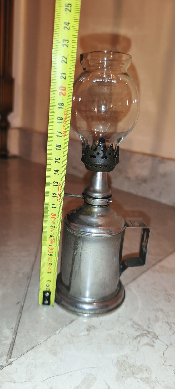 Antique Mineral Essence Table Lamp "L'Espérance" – Glass, Metal (photo 2 of 11)