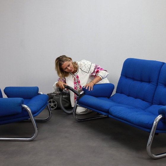 Image 1 of Tube frame two-seater sofa chrome, 1970