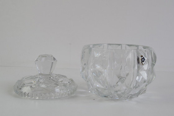 Image 1 of Boheems kristallen suikerpotje met deksel