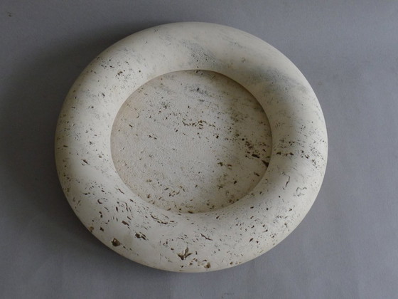 Image 1 of Carrara Traventin Schale Design Alessandro Giusti/ Egidio Di Rosa UP&UP 70s