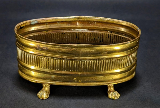 Small 19th Century Brass Planter – Plant pot, Metal (photo 2 of 6)