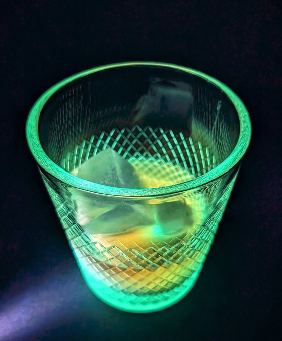 Image 1 of Vintage Crystal Ice Bucket - UV Reactive