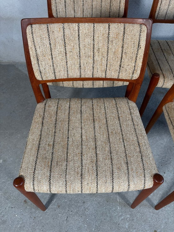 Image 1 of 4x chaises de salle à manger modèle 80 par Niels O. Møller