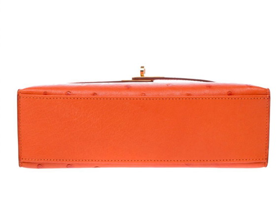 Image 1 of Sac HERMES Kelly Mini en Cuirs exotiques Orange - 103364