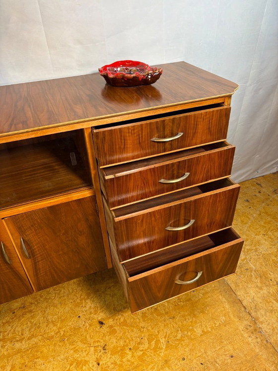 Image 1 of Mid-Century Modern Walnut Sideboard / Cocktail Cabinet by František Jirák for Tatra Nábytok – Circa 1960s  A stunning Mid-Centur