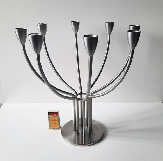 Image 1 of Bougeoir vintage IKEA Stockholm à 8 bras – 1999 (avec 8 bougies)