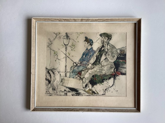 Image 1 of French lithograph - early 20th century