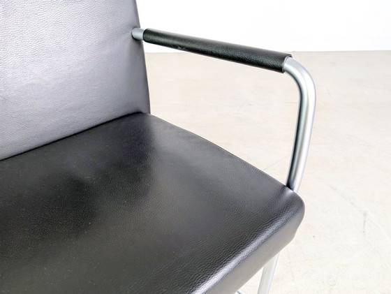 Image 1 of Juego de 5 sillas Walter Knoll Jason Lite 1500, cuero negro