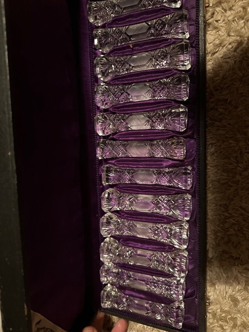 Poggia coltello in cristallo N. Van Leeuwen