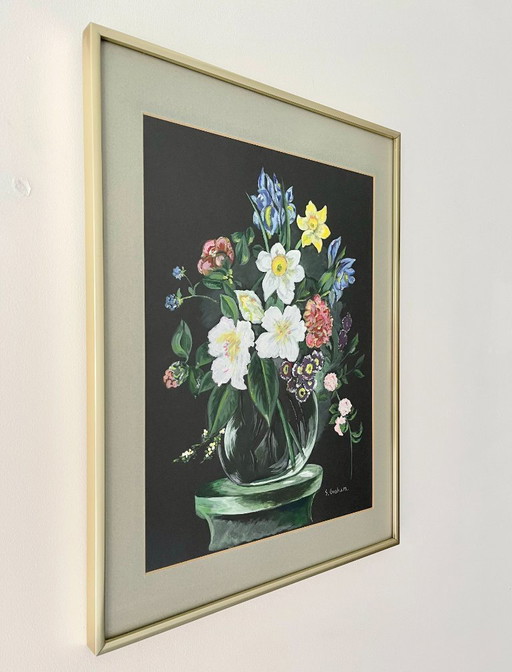 Nature morte vintage de fleurs