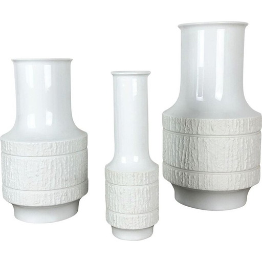 Ensemble de 3 vases en porcelaine vintage par Richard Scharrer pour Thomas, Allemagne 1970