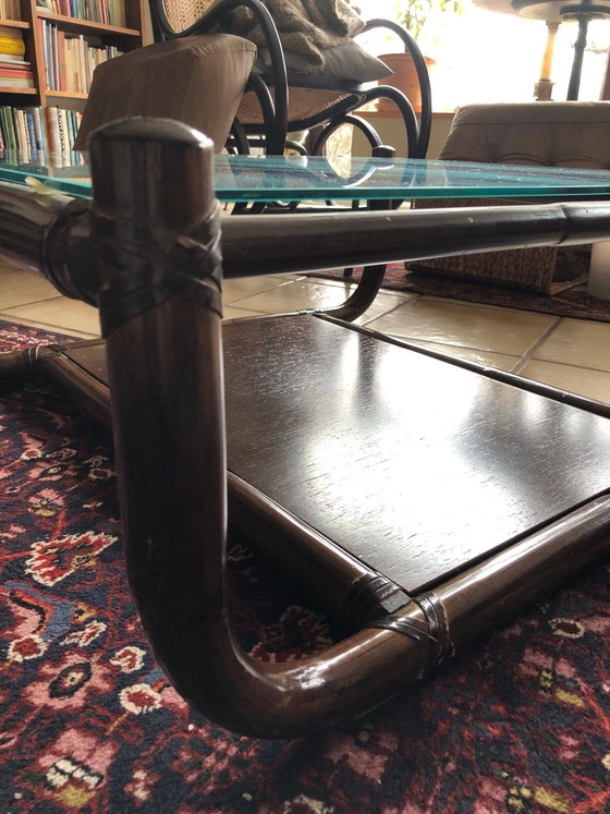 Image 1 of Pierantonino Bonacina 1974 – Set di sedute originale in rattan (divano, 2 poltrone, tavolo)


