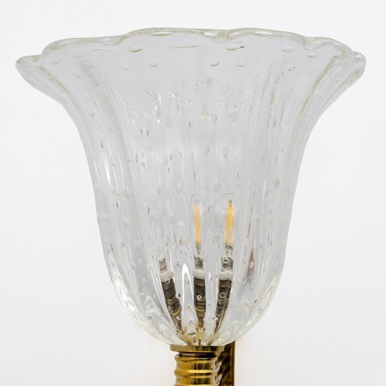 Image 1 of Barovier & Toso, stile Art Déco in ottone e vetro di Murano