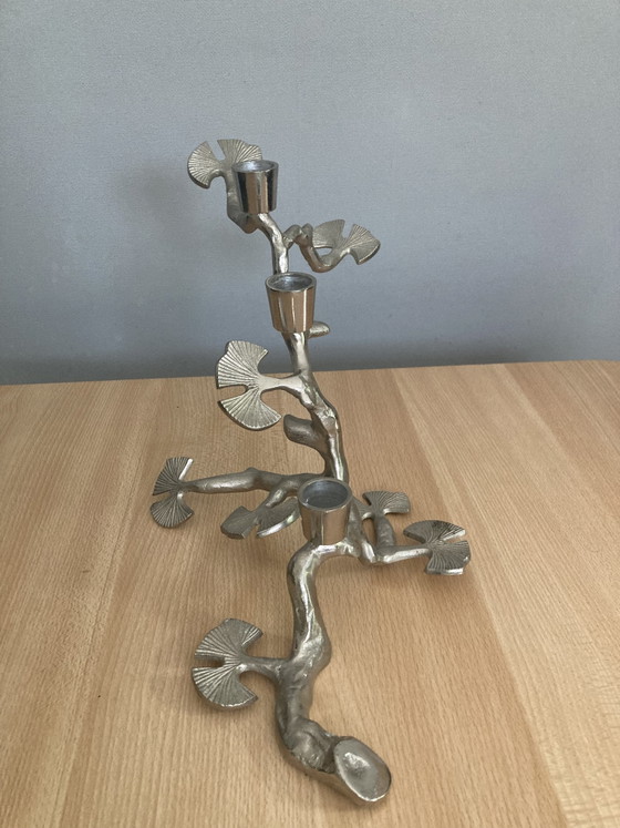 Image 1 of Designer-Kerzenständer aus Bio-Ginkgo-Zweig