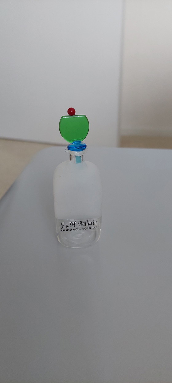 Image 1 of Frasco de perfume antiguo de cristal de Murano de F. & M. Ballarin