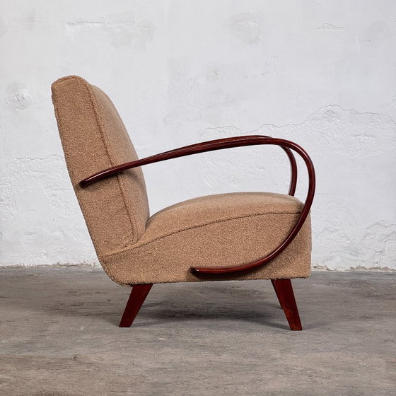 Image 1 of Een paar volledig gerestaureerde Jindřich Halabala Type C fauteuils, jaren 1930 – Tsjechoslowaakse Art Deco