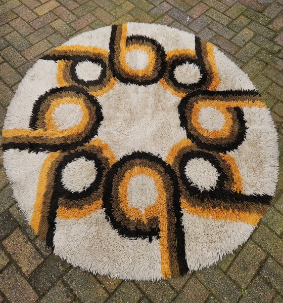 Image 1 of Tapis en laine Rya de l'ère spatiale