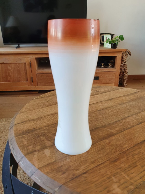 Vase ancien en opaline de Bristol – Peint à la main – Vers 1900 (23 cm) – Glass (photo 14 of 15)