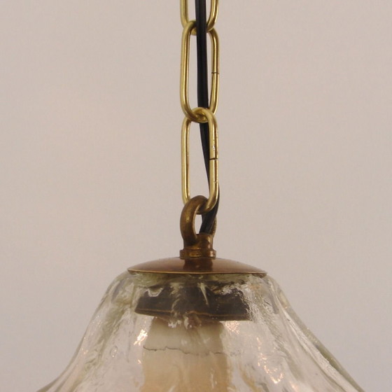 Image 1 of Lámpara colgante grande de cristal de Murano soplado a mano | Italia | Década de 1970 | Diseño de vidrio orgánico