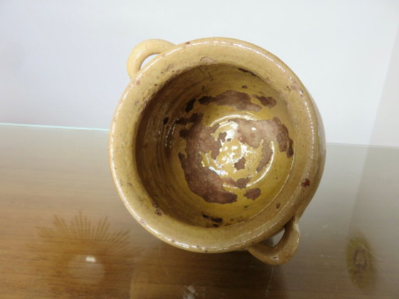 Image 1 of Rare petit pot à confit en terre cuite vernissée début XXème