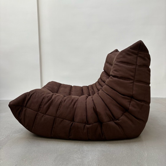 Poltrona Togo di Michel Ducaroy per Ligne Roset, Loveseat, Tessile, Marrone (foto 2 di 8)