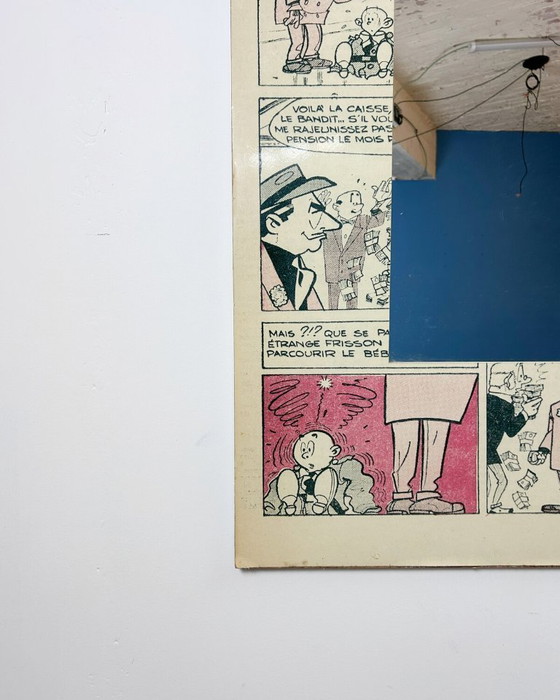 Image 1 of Vintage “Junior” spiegel – retro stripboekstijl