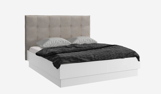 Image 1 of Lugano bed with storage space and swing-up frame and slatted base, excl. mattress