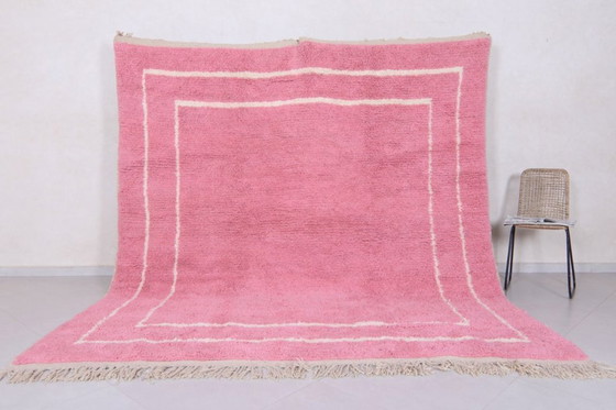 Image 1 of Moroccan rug pink - Beni ourain rug - Wool berber rug - Custom rug 3X2m - Pink rug - Free shipping - Moroccan pink rug