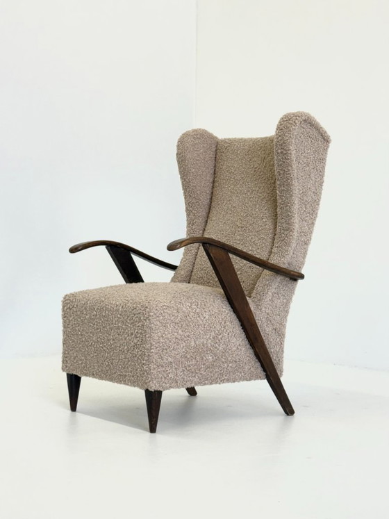 Fauteuil Melchiorre Bega En Bouclé Beige – Wood (photo 2 of 11)