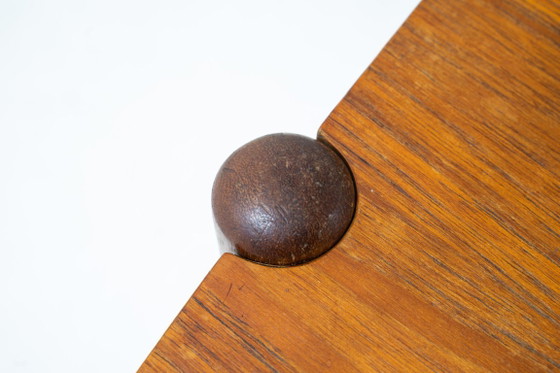 Table basse vintage en teck avec cannage, années 1960 – Louis van Teeffelen, Tables basses, Bois (photo 13 of 15)