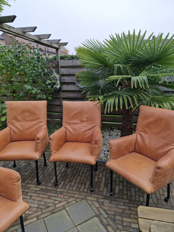 4 sedie robuste in pelle, marca Chill line, Sedie da pranzo, Metallo, Nero (foto 2 di 14)