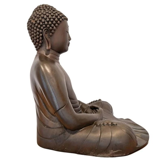 Antiguo Buda Japonés XL de Bronce Sentado Estilo Kamakura – Esculturas, Bronze (photo 3 of 9)