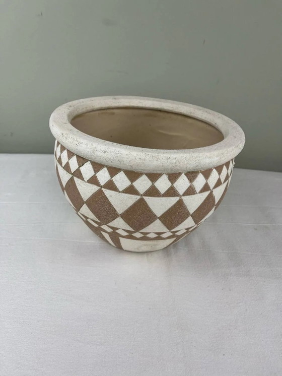 Cache pot graphique vintage (photo 2 of 8)