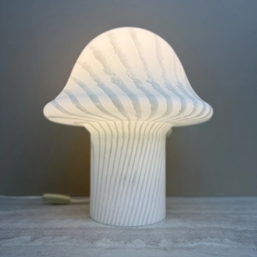 Peil & Putzler Mushroom Zebra Tischlampe, 1970er Jahre