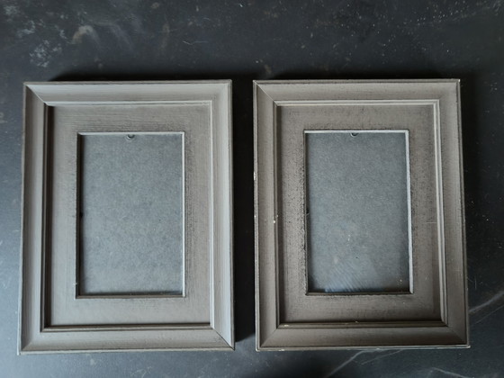 Image 1 of Upcycled frame with painting of owl and drawn branches that continue across the frame