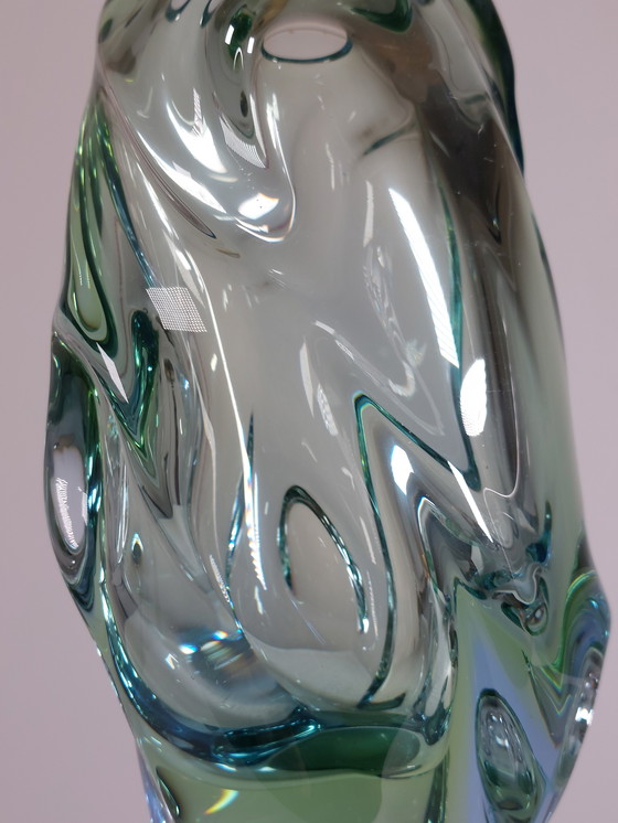 Image 1 of Vintage Mid Century Jan Beranek Glass Vase, Czech Republic