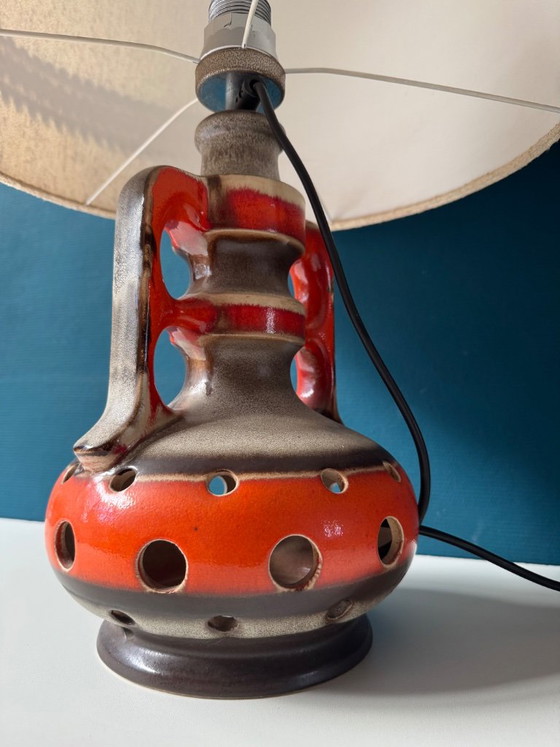 Vintage West Germany lamp – Table lamps, Ceramic, Textile (photo 4 of 11)