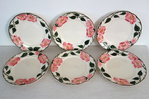 6 Villeroy & Boch „Wild Rose“ Speiseteller, 1970 – servies, Porcelain (photo 2 of 9)