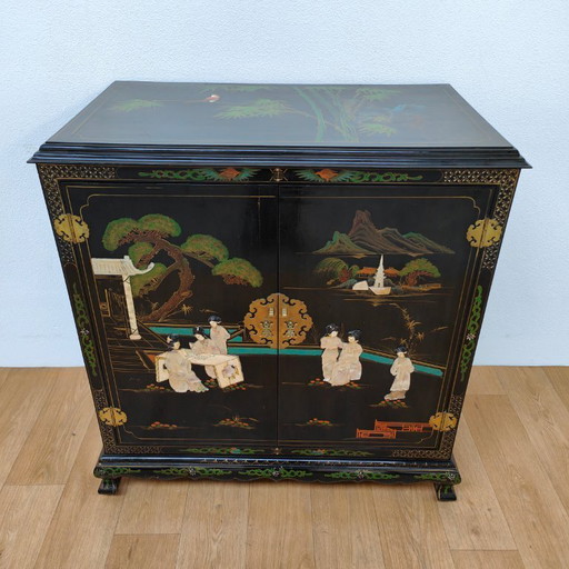 Vintage Antieke Chinese bruidskast buffetkast Chinoiserie kast