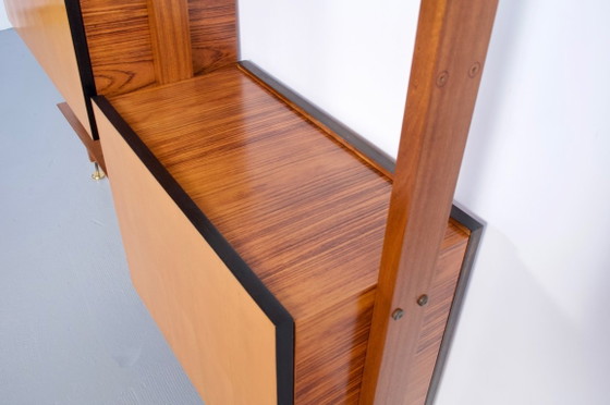 Image 1 of ITALIAANSE MODULAIRE VLOER- EN PLAFONDPLANKENSET VAN PALISSANDERHOUT, JAREN 60
